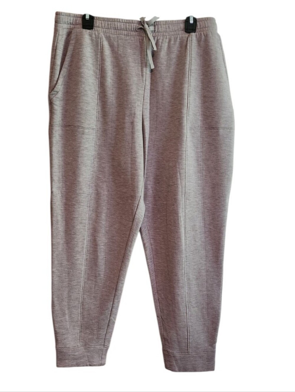 Women's Light Heather Tan Jogger Pants with Drawstring Waist. Super Soft